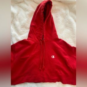 Red Champion Sweatshirt Cropped